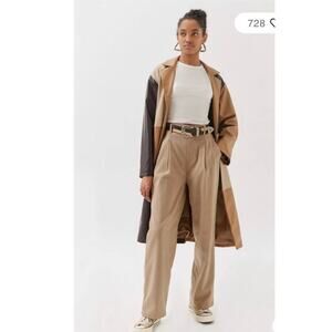 Urban Outfitters Helena loose straight leg trouser pants Tan women’s XL